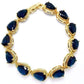 Feshionn IOBI bracelets Oceanic Blue Graceful Water Drop CZ 18k Gold Plated Bracelet