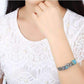 Feshionn IOBI bracelets ON SALE - Beary Cute Aqua Crystal & Hearts Silver Bangle Bracelet