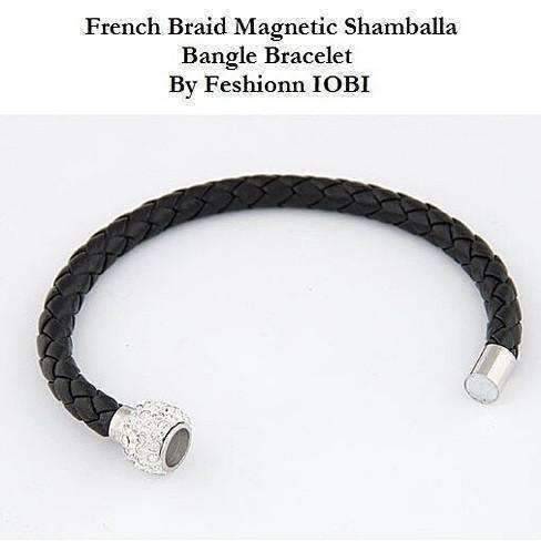 Feshionn IOBI bracelets ON SALE - French Braid Shamballa Magnetic Bangle Bracelet