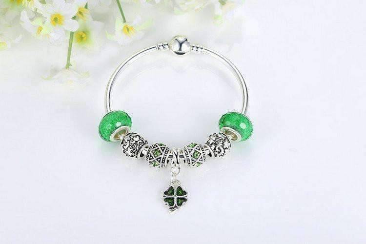 Feshionn IOBI bracelets ON SALE - "Luck of the Irish" Silver Bangle Bracelet
