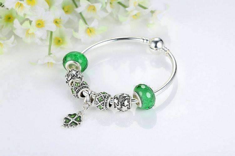 14K Gold Silver Irish Claddagh Celtic Knot Bracelet Bangle