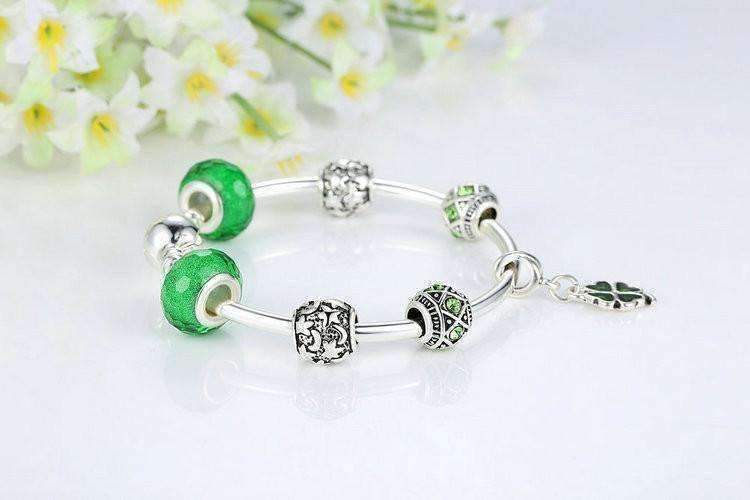 Feshionn IOBI bracelets ON SALE - "Luck of the Irish" Silver Bangle Bracelet