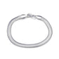 Feshionn IOBI bracelets ON SALE - Silken Silver Flat Herringbone Snake Chain Bracelet