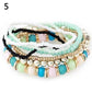 Feshionn IOBI bracelets Pastel Green and Pink Bohemian Beads Multi Layered Bracelet