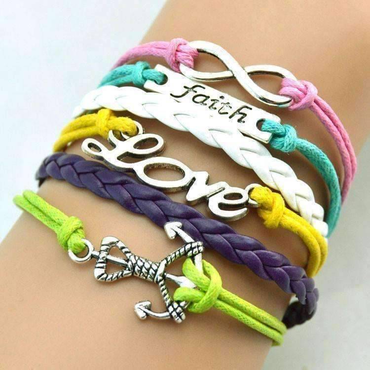 Feshionn IOBI bracelets Pastels The Colors of Love Handmade Pastel Leather Friendship Bracelet
