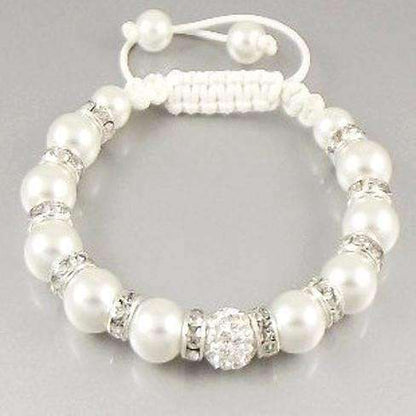 Feshionn IOBI bracelets Pearl White "Uber Shamballa" Bracelet - White Pearl