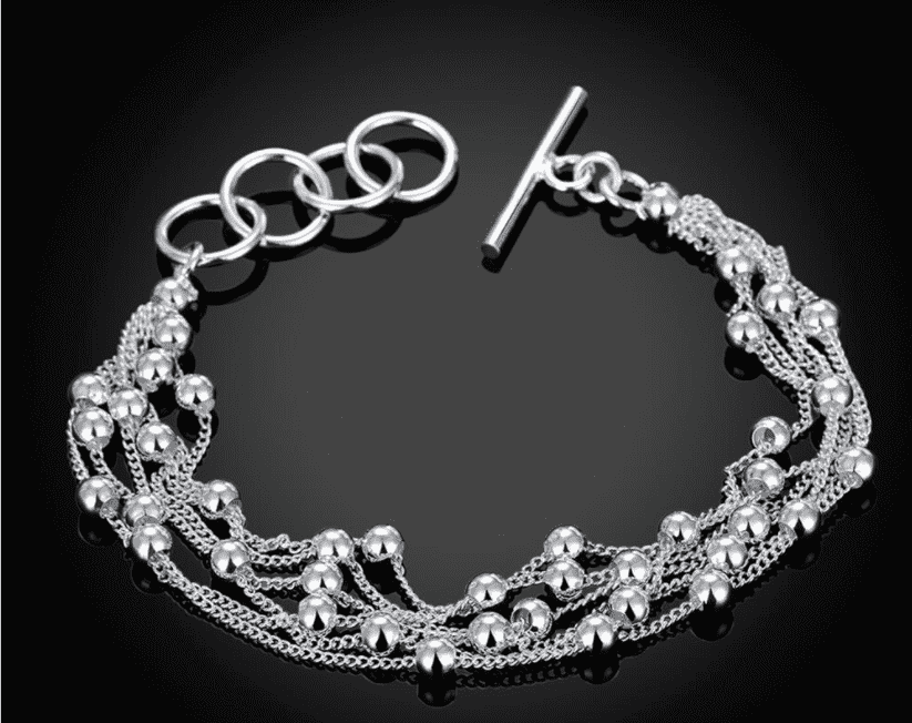 Feshionn IOBI bracelets Roly Beads Sterling Silver Toggle Bracelet