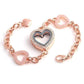 Feshionn IOBI bracelets Rose Gold Story of My Life Heart Shaped Charm Locket Bracelet - Four Colors to Choose!