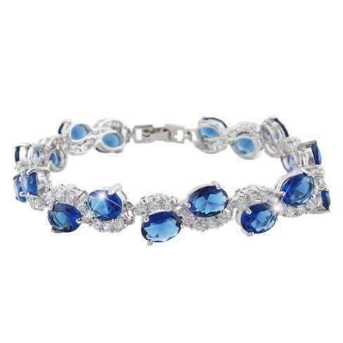 Feshionn IOBI bracelets Sapphire Blue Diamonds Luxury Tennis Bracelet