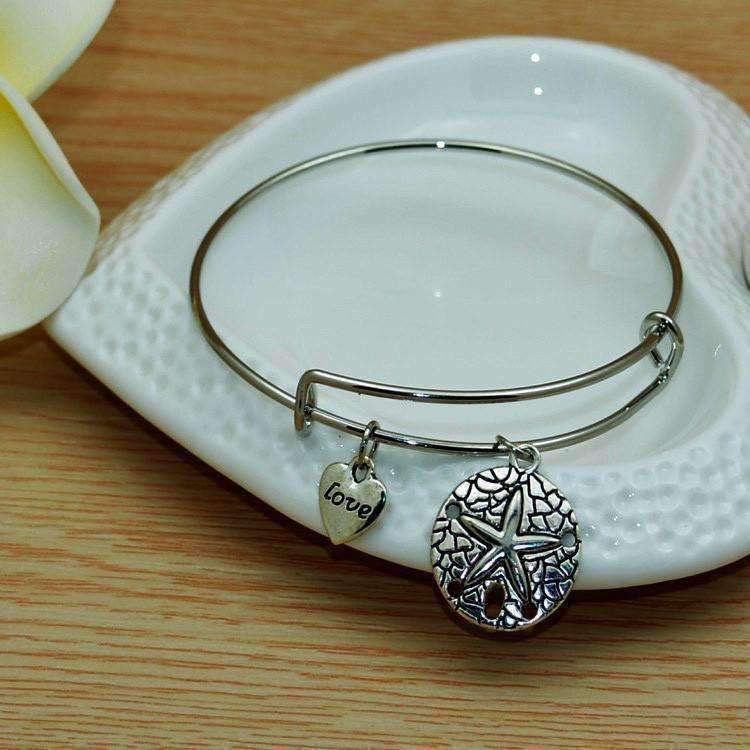 Feshionn IOBI bracelets Silver CLEARANCE - Starfish Love Adjustable Bangle Bracelet - Choose Your Color