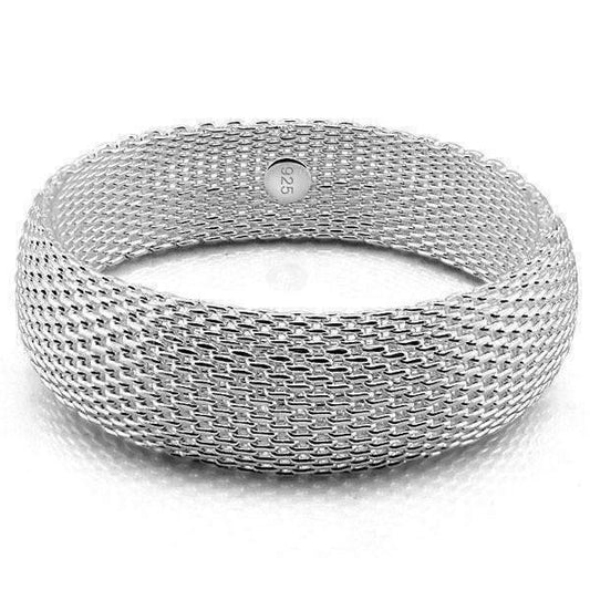 Feshionn IOBI bracelets Soft Silky Chains Sterling Silver Bangle Bracelet