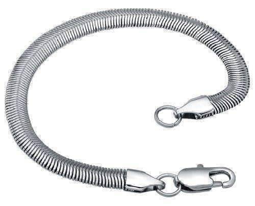 Feshionn IOBI bracelets Stainless Steel Silky Soft 316 Stainless Steel Flat Herringbone Snake Chain Bracelet