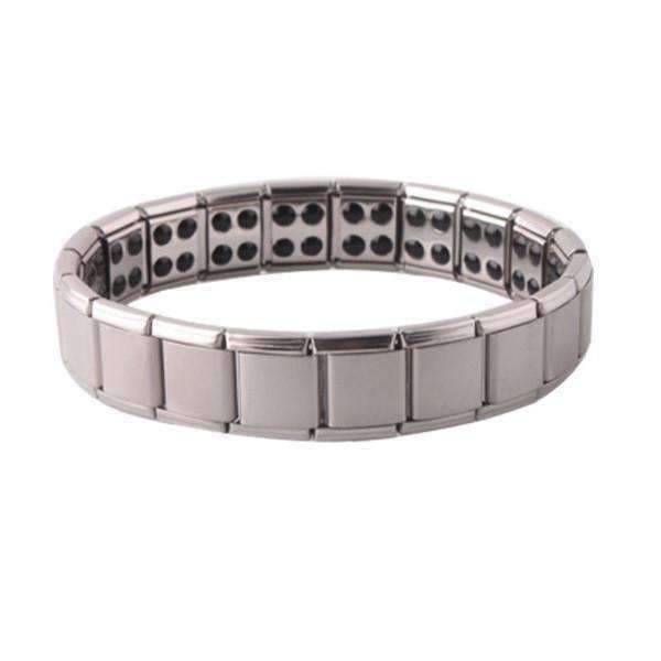 Feshionn IOBI bracelets Stainless Steel Stainless Steel Germanium Magnetic Link Therapy Bracelet