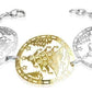 Feshionn IOBI bracelets Two Tone Christmas Tree Stainless Steel and 18k Gold Medallion Bracelet