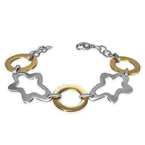 Feshionn IOBI bracelets Two-Tone Daydream Two Tone Stainless Steel and 18k Gold Bracelet