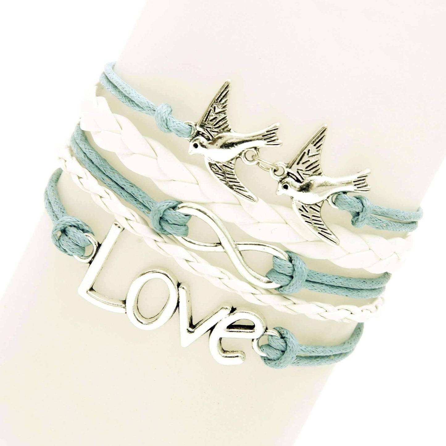 Feshionn IOBI bracelets Wings of Love Handmade Leather Friendship Bracelet