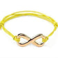 Feshionn IOBI bracelets Yellow Infinity Friendship Bracelet -Choose your Color