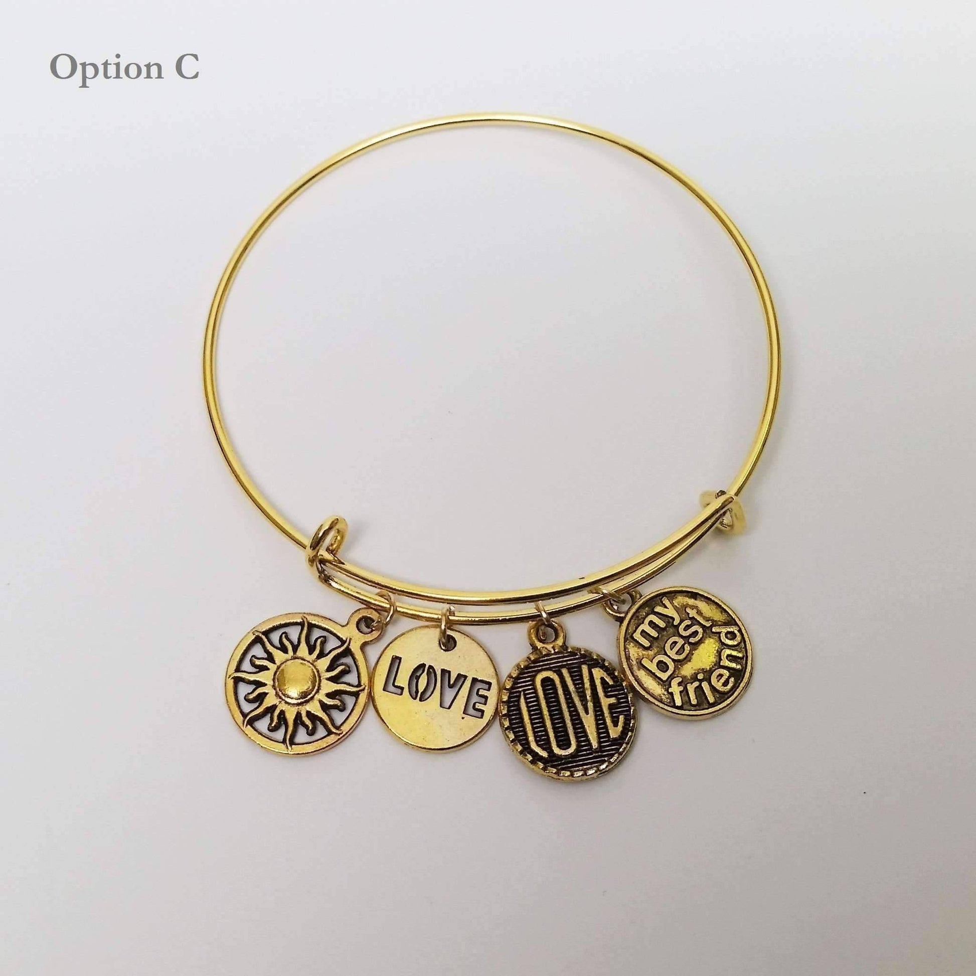 Feshionn IOBI bracelets Your Golden Charms Bangle Bracelet