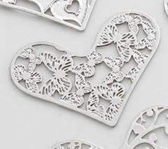 Feshionn IOBI Charms Butterfly Hearts Cut Out Plate for Heart Charm Locket Necklaces ~ Choose Your Theme!