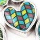 Feshionn IOBI Charms Graphic Multi Pop Art Heart Charm for Charm Locket Necklaces ~ Your Choice
