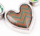 Feshionn IOBI Charms Green Pulse Pop Art Heart Charm for Charm Locket Necklaces ~ Your Choice