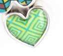 Feshionn IOBI Charms Green Tribal Pop Art Heart Charm for Charm Locket Necklaces ~ Your Choice