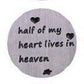 Feshionn IOBI Charms Half Heart Round Stamped Plate for Round Charm Locket Necklaces ~ Choose Your Theme!