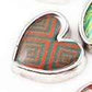 Feshionn IOBI Charms Orange Tribal Pop Art Heart Charm for Charm Locket Necklaces ~ Your Choice
