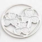 Feshionn IOBI Charms Shamrocks Round Cut Out Plate for Round Charm Locket Necklaces ~Choose Your Theme!