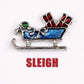 Feshionn IOBI Charms Sleigh Holiday Collection Free Floating Charms for Charm Locket Necklaces