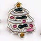 Feshionn IOBI Charms Striped Tree Holiday Collection Free Floating Charms for Charm Locket Necklaces