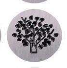 Feshionn IOBI Charms Tree Round Stamped Plate for Round Charm Locket Necklaces ~ Choose Your Theme!