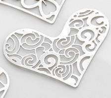 Feshionn IOBI Charms Waves Hearts Cut Out Plate for Heart Charm Locket Necklaces ~ Choose Your Theme!