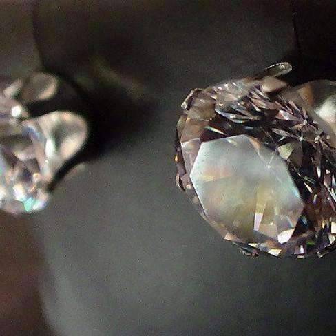 Feshionn IOBI Earrings 10mm / Clear Brilliant Swiss CZ Diamond Stud Earrings - 4 Sizes to Choose!