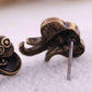 Feshionn IOBI Earrings Antique Bronze Royal Elephant Head Stud Earrings