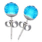 Feshionn IOBI Earrings Aqua Fab CLEARANCE - Disco Ball Faceted Crystal Stud Earrings - Eight Colors!