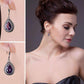 Feshionn IOBI Earrings Bezel Set Alexandrite Sapphire Pear 2.1CT IOBI Precious Gems Earrings