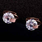 Feshionn IOBI Earrings Caress Naked IOBI Crystals Rose Gold Hinged Hoop Earrings