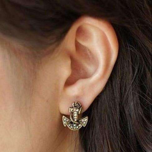 Feshionn IOBI Earrings CLEARANCE - Sunken Treasure Anchor Stud earrings