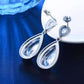 Feshionn IOBI Earrings Diamond White Stardust Infused Austrian Crystal Chandelier Earrings