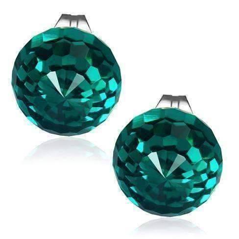 Feshionn IOBI Earrings Emerald CLEARANCE - Disco Ball Faceted Crystal Stud Earrings - Eight Colors!