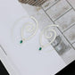 Feshionn IOBI Earrings Enlightened Jewel Accented Spiral Hoop Earrings in Silver or Gold Tone
