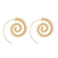 Feshionn IOBI Earrings Eternal Ornate Spiral Hoop Earrings in Silver or Gold Tone