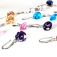 Feshionn IOBI Earrings Exotic Amethyst Naked IOBI Crystals Drill Earrings - 10mm
