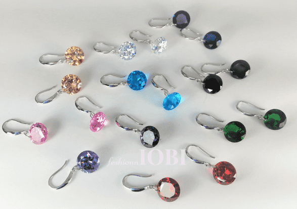 Feshionn IOBI Earrings Exotic Ice Naked IOBI Crystals Drill Earrings - 10mm