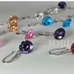 Feshionn IOBI Earrings Exotic Rose Naked IOBI Crystals Drill Earrings - 10mm