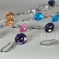 Feshionn IOBI Earrings Exotic Sapphire Naked IOBI Crystals Drill Earrings - 10mm