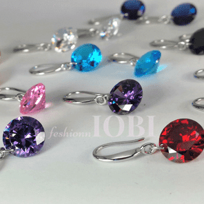 Feshionn IOBI Earrings Exotic Seas Naked IOBI Crystals Drill Earrings - 10mm