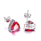 Feshionn IOBI Earrings Fire Garnet Trillion Cut 2.9CT IOBI Precious Gems Stud Earrings