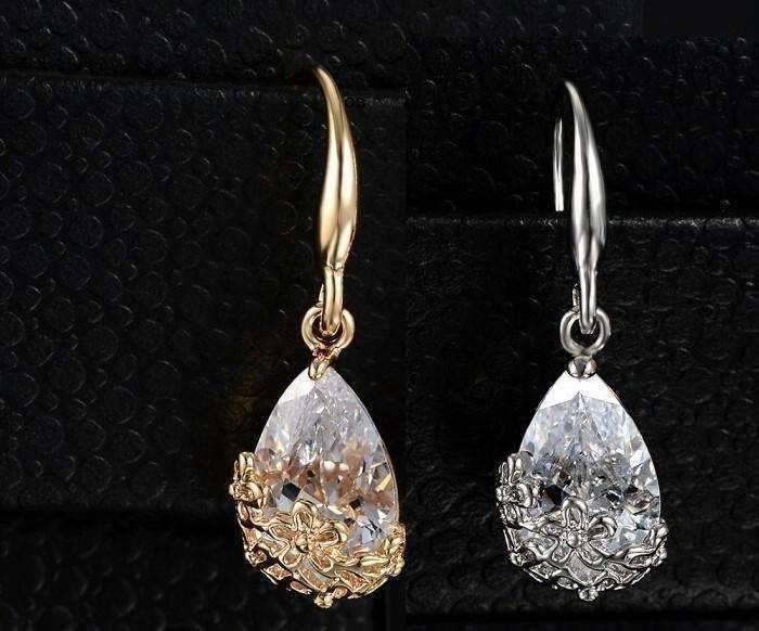 Feshionn IOBI Earrings GET BOTH - DISCOUNTED ON SALE - Infused Diamond Dust Dangling Earrings